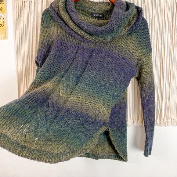 77 Sisters Wool Alpaca Blend Cowl Neck Knit Sweater Size Small - Picture 4 of 8